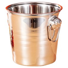 Kodachief 多用途展示酒品 香檳儲存 冰鎮 啤酒冰桶 加厚核桃紋 銀色 18cm, 1個, 3L