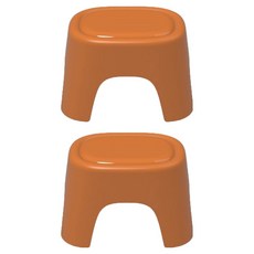 Block Mart 繽紛浴室椅 2入, 橘色