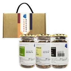 산해랑 프리미엄 수제 전통차 3종 선물세트, 1세트, 작두콩차 + 연근차 + 우엉차