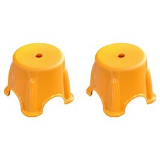 블럭마트 다용도 욕실 의자 2p, 옐로우