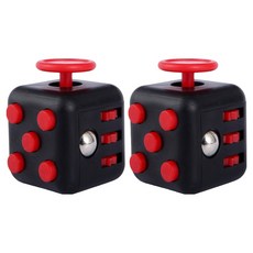 Mungudam 提升專注力手部玩具 指尖玩具, 03 紅黑色, 2個