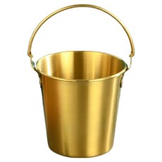 Kodachief 不鏽鋼收納派對裝飾冰塊廚房冰桶 + 提把套組 金色, 1套, 0.7L