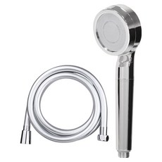 DAELIM BATH 蓮蓬頭 + PVC淋浴軟管 2m 套組, 鉻色(蓮蓬頭), 銀色(淋浴軟管), 1套