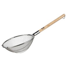 플라라 업소용 나무 손잡이 굵은망 튀김 건지기, 1개