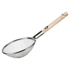 plala 營業用木柄粗網油炸撈勺, 1個