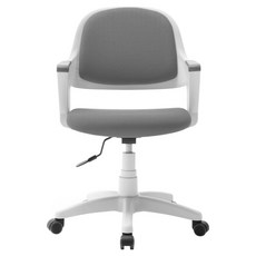 체어클럽 터치백 패브릭 화이트바디 의자, 그레이