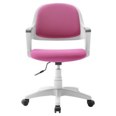 체어클럽 터치백 패브릭 화이트바디 의자, 핑크