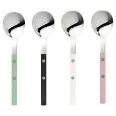 보겐 미네뜨 티스푼 4종 세트, 1세트, 멜론 + 블랙 + 화이트 + 핑크