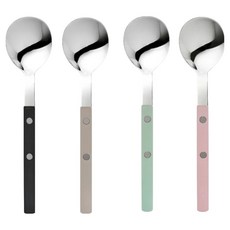 보겐 미네뜨 티스푼 4종 세트, 1세트, 블랙 + 베이지 + 멜론 + 핑크