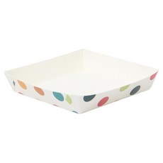 아이엔피 다용도 화이트 전통패턴 트레이 오색구슬 11 x 11 x 2.5 cm, 1개, 50개입