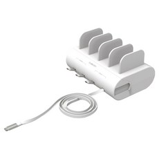 큐브온 초고속 PPS PD 4포트 릴타입 충전기 JI-266 + C타입 케이블 3p + 8핀 케이블 1p 세트, 크림(충전기), 1세트