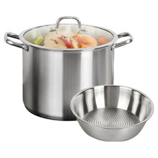 CHEFLINE 電磁爐 IH 304不鏽鋼大容量燉鍋 CLHH-SP3C + 多功能蒸籠組, 單一顏色, 1套, 32cm