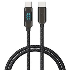모란카노 C타입-C타입 LED 디스플레이 PD 초고속 충전 케이블 100W, 블랙, 1개, 1.2m