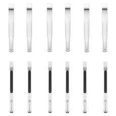 아뻬티 주방 다용도 악어집게 6p + 얼음집게 6p 세트, 검정(악어집게), 단일색상(얼음집게), 1세트