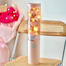 아르띠콜로 조화 LED 로맨틱로즈 무드등, 핑크, 1개