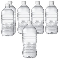 아이시스 생수 화이트캡 무라벨, 1L, 6개
