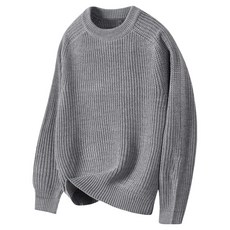 제이에이치스타일 남성용 크롭 하찌 라운드 니트 UYROK733