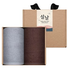 송월타월 명절 설날 새해 신년 핸드타올 클린무지고리 2p + 스티커 + 크라프트 세트, 랜덤발송(핸드타올, 크라프트), 1세트