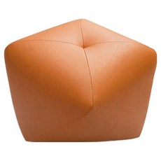 순잠 가정용 거실 낮은 팔각 풋스툴 34 x 34 x 21 cm, 오렌지