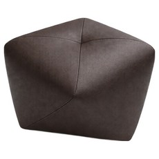 순잠 가정용 거실 낮은 팔각 풋스툴 34 x 34 x 21 cm, 브라운