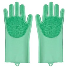 닥터블랭크 소프트 실리콘 죽은털제거 목욕 브러쉬 장갑 양손착용 세트, 그린, 2세트
