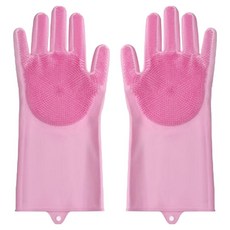 닥터블랭크 소프트 실리콘 죽은털제거 목욕 브러쉬 장갑 양손착용 세트, 핑크, 2세트