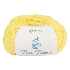 연일섬유 티타임 뜨개실 40g, 1번 크림옐로우, 1개