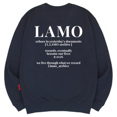 엘라모 남녀공용 LAMO아카이브 맨투맨