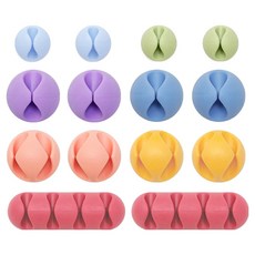 wrapit 電線整理夾 14入組 514-CLIPS-MRN, 混色, 1個