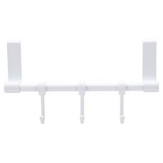 라보비아 주방 캐비닛 도어형 스테인리스 수건걸이 + 후크 3p, 화이트, 1개