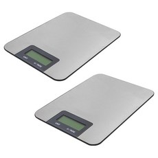 4BNK 數位不鏽鋼觸控式廚房電子秤 2入, 銀色, 單一商品, 1kg