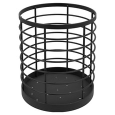 Kusso 廚房餐具收納瀝水多用途餐具筒 13 x 13 x 15.5 cm, 黑色, 1個