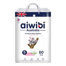 aiwibi 愛薇彼 森語棉黏貼型紙尿褲 4~8kg, 60個, 小碼 (S)