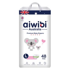aiwibi 愛薇彼 森語棉黏貼型紙尿褲 9~14kg, 48個, 大碼 (L)