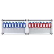 Home&Fix 壁掛式不動產鑰匙盒 16格 + 2種鑰匙扣 x 8入組, 混合色, 1套