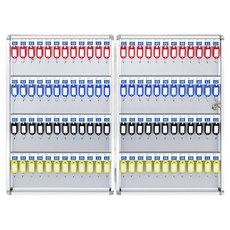 Home&Fix 壁掛式不動產鑰匙盒 96格 + 4種鑰匙標籤 x 24p 套組, 混合色, 1套