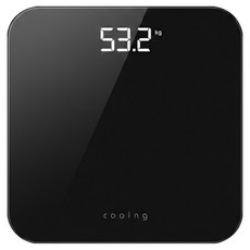 쿠잉전자 가정용 디지털 LED 체중계, BDS-260BK, 블랙, 1개