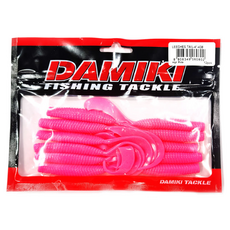 다미끼 리치테일 4인치 광어 다운샷 우럭 배스 웜 12p, 438 핫핑크, 1개
