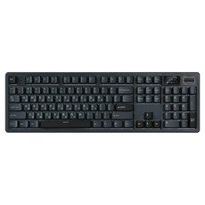 지클릭커 파도프로젝트 8K 매크로 제주스위치 도각도각 몽돌 특주축 45g 풀윤활 블루투스 무선 기계식 키보드, 딥그린 블랙, WK107, 제조사축