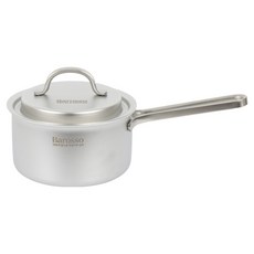퀸센스 인덕션 바로써 무연마 통오중 편수냄비, 스테인리스, 1개, 16cm