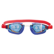 SWANS 스완스 발키리 프리미엄 안티포그 커브 미러렌즈 수경 SR-72M, 네이비 + 쉐도우(렌즈), 레드(스트랩), 네이비(쿠션), 1개