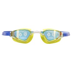 SWANS 스완스 발키리 프리미엄 안티포그 커브 미러렌즈 수경 SR-72M, 클리어 + 오렌지(렌즈), 블루(스트랩), 옐로우(쿠션), 1개