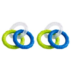 데이소이 강아지 연결 고리 링 장난감, 05 그린블루, 2개