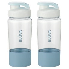 Blubar 附刻度 Tritan 雙向一鍵式水杯瓶, 藍色, 2個, 300ml