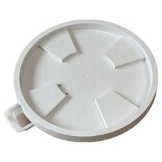 Malltoday 滾輪花盆底座, 白色, 1個