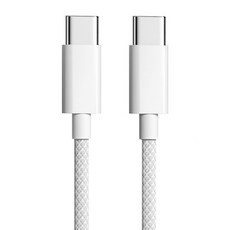 3C配件王 Type-C-Type-C快充編織線 iPhone15-17通用 A-PD-A01 60W, 白色, 1個, 0.3m