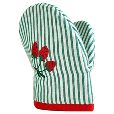 모던하우스 발렌타인 주방장갑, 그린 스트라이프, 1개
