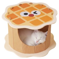 둥둥펫 고양이 와플 펠트 하우스, 혼합색상, 1개