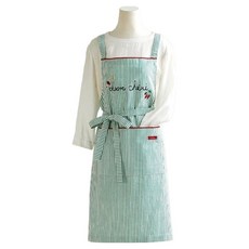 모던하우스 발렌타인 앞치마, 1개, 그린 스트라이프
