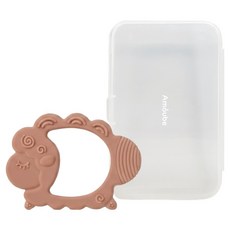 아무브 실리콘 양 치발기 케이스, 뮤티드, 1개, 치발기 + 케이스